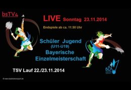 Aufzeichnung: LIVE Bayerische Einzelmeisterschaft U11-U19 2014