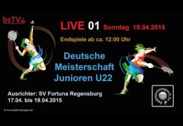Aufzeichnung - LIVE 01 DM der Junioren U22 - 2015