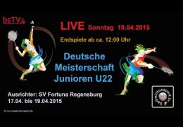 Aufzeichnung (Test) - Liveübertragung DM der Junioren U22 - 2015