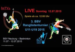 LIVE - 3. BBV Ranglistenturnier U11­-U19 (HD 720 Stream-Test)