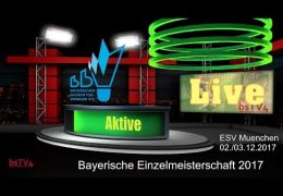 Aufzeichnung: Bayerische Einzelmeisterschaft Aktive 2017