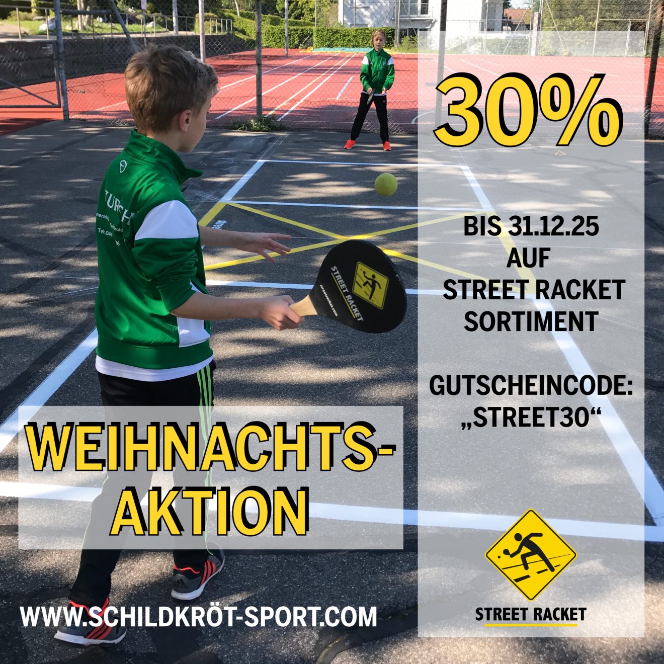 WEIHNACHTSAKTION 30%  „Fit durchs Fest – Street Racket unterm Weihnachtsbaum 2025!“